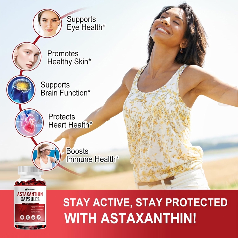 Wellnees Astaxanthin With Fish Oil Protect Eyes , Skin Care, Metabolism Enhanced Immune Dietary Capsules - รูปที่ 4