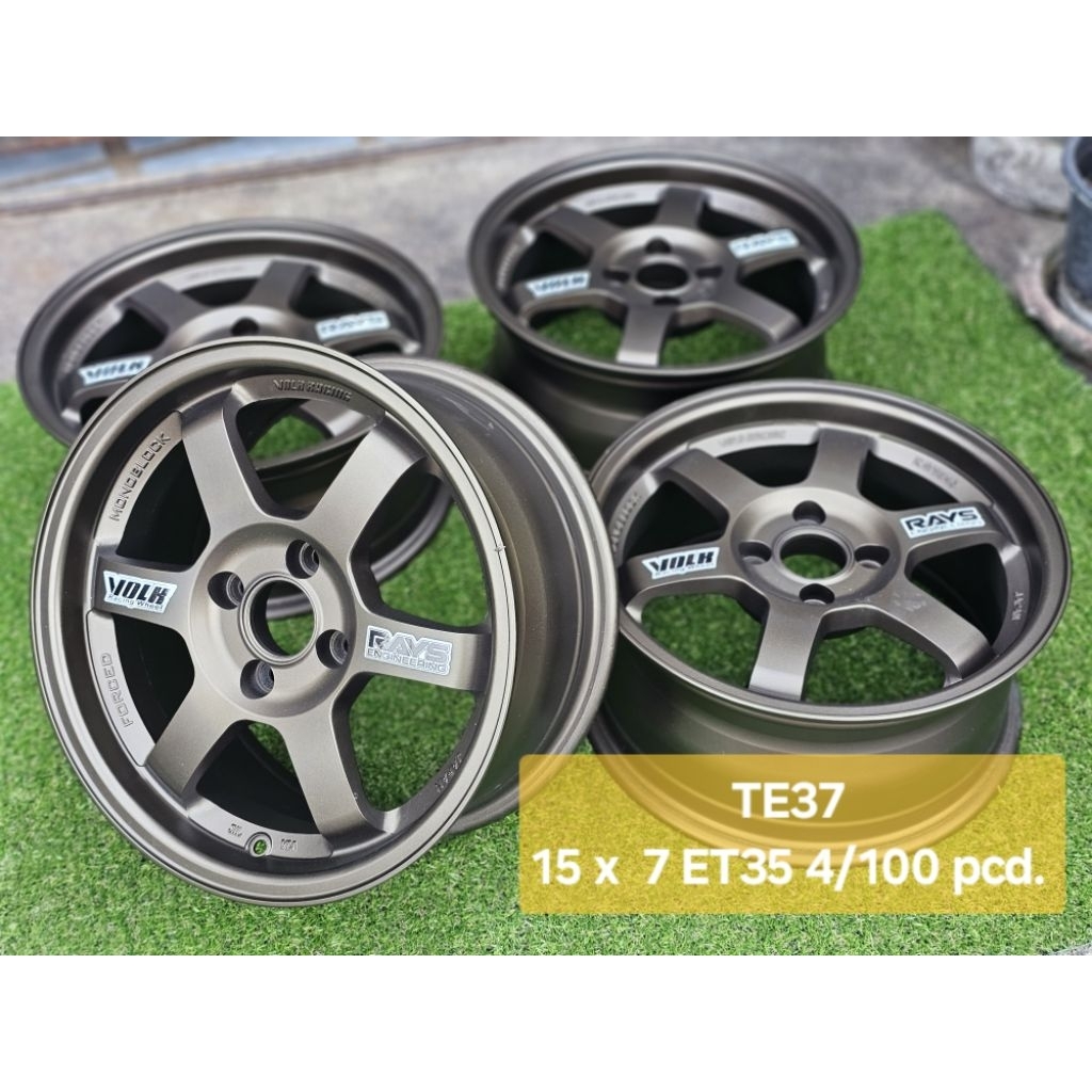TE37 ขอบ 15 กว้าง 7 ET35 4/100 pcd.