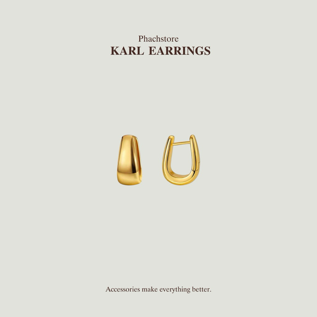 KARL EARRINGS ต่างหูห่วงสวยมาก