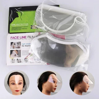 หน้ากากกันเคมี หน้ากากใส หน้ากากกันสเปรย์ และหน้ากากปิดตา กันเศษผม Face Shield สําหรับย้อมสีผม กรรไกรตัดผม 1กล่อง50ชิ้น