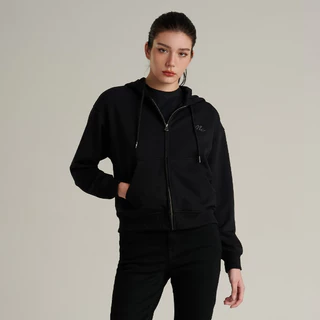 Mc JEANS (แม็คยีนส์) เสื้อกันหนาวผู้หญิง เสื้อกันหนาวมีฮู้ด ทรงเรกูลาร์ Regular Fit Hoodie มีให้เลือก 2 สี MJHP258