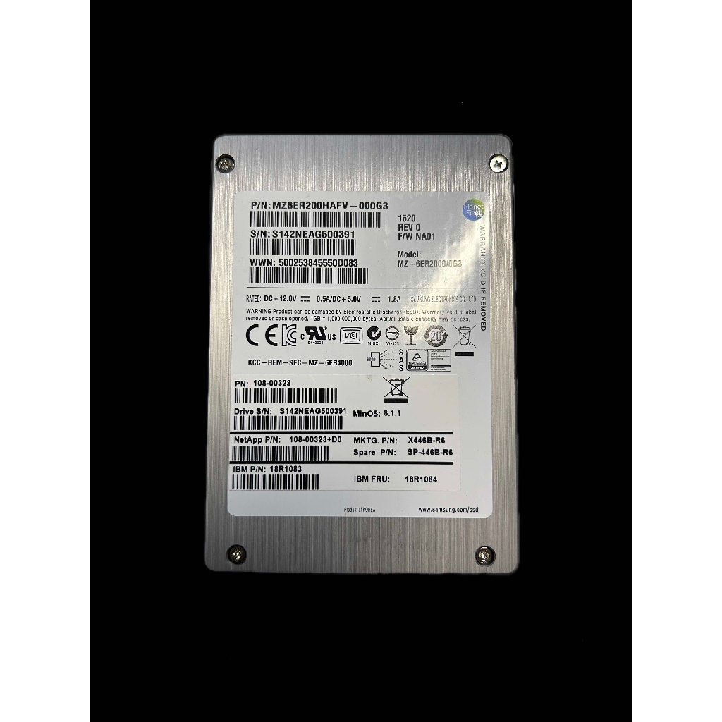 HDD  SAS SSD 200 GB SAMSUNG ENTERPRISE-GRADE