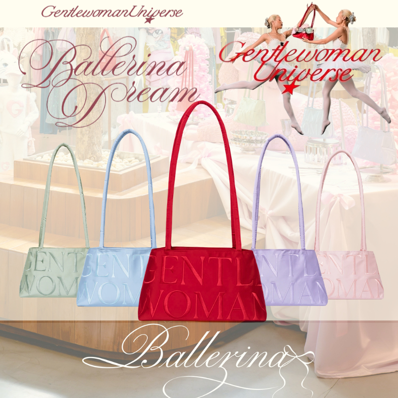 💓Gentlewoman Ballerina Bag🩰กระเป๋านักบัลเล่ย์ สะพายไหล่ กระเป๋าผ้า แท้ 100% กระเป๋า gentle women