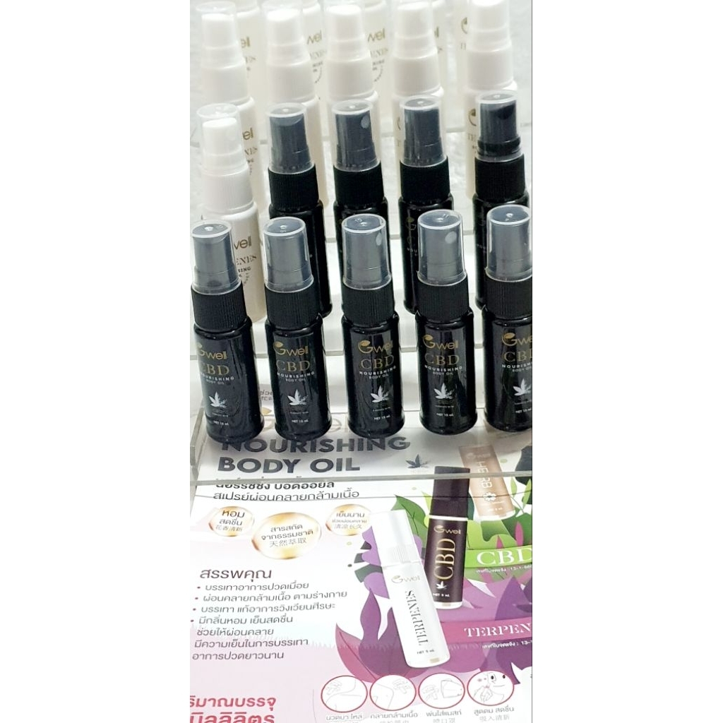 ⭐️โปรโมชั่น!! สเปรย์ Gwell CBD nourishing body oil สารสกัดจากธรรมชาติ ผ่อนคลาย คลายปวดกล้ามเนื้อ (15