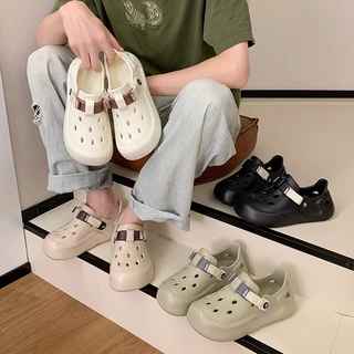 JSNB มาใหม่! รองเท้าแตะส้นแบน รองเท้าแตะ Unisex ไซส์ใหญ่ 36-45 พื้นรองเท้ายางนุ่มและกันลื่น [LN71401]