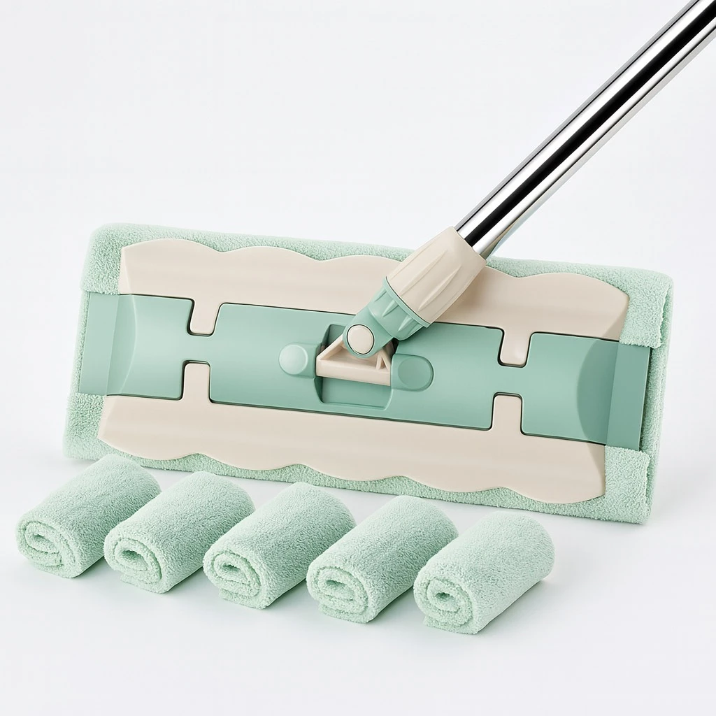 ผ้าถูพื้นอะไหล่ Spin Mop ผ้าถูแบบยาว ดักจับสิ่งสกปรกได้ดี ผ้าม็อบดันฝุ่น สำหรับเปลี่ยน