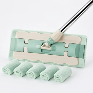 ผ้าถูพื้นอะไหล่ Spin Mop ผ้าถูแบบยาว ดักจับสิ่งสกปรกได้ดี ผ้าม็อบดันฝุ่น สำหรับเปลี่ยน