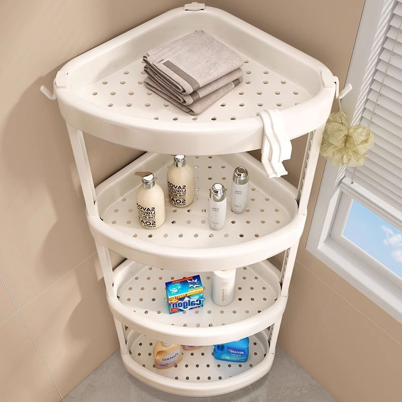 NeatBox ชั้นวางของในห้องน้ํา แข็งแรง ทนทาน ชั้นเข้ามุมห้องน้ำ 3/4/5 ชั้น มีล้อ ประหยัดพื้นที่