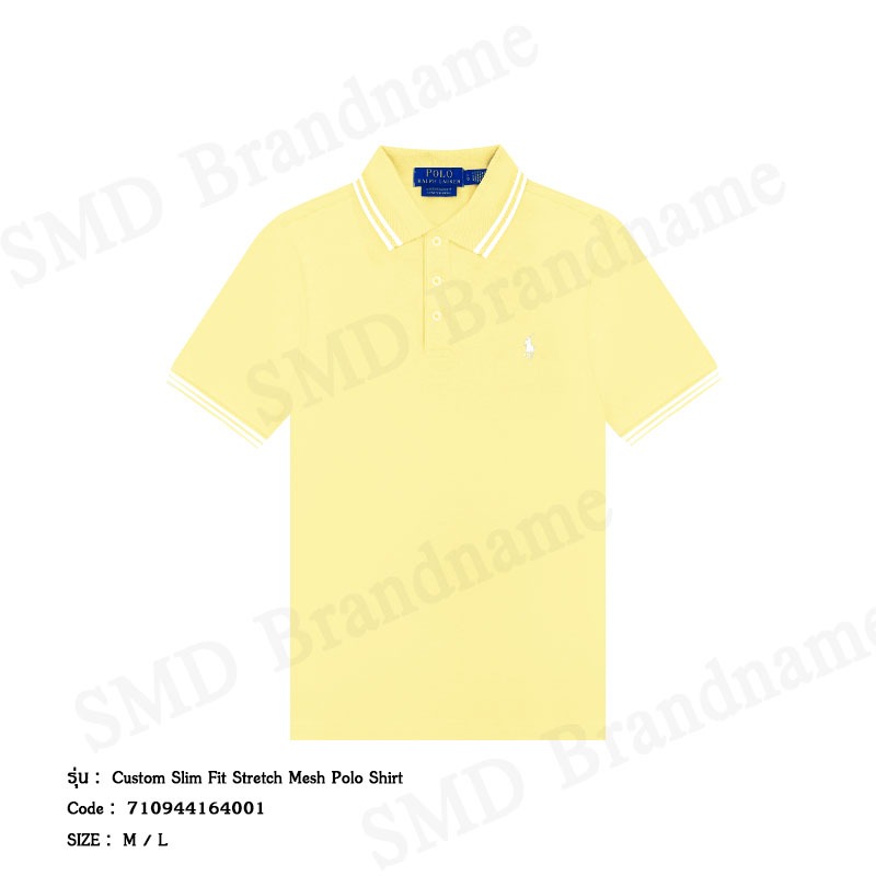 Polo Ralph Lauren เสื้อโปโลผู้ชาย รุ่น Custom Slim Fit Stretch Mesh Polo Shirt Code: 710944164001
