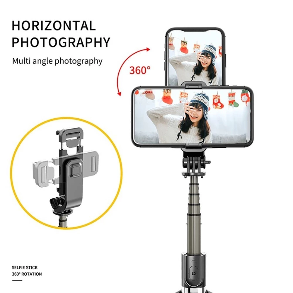 Gimbal Stabilizer กลางแจ้ง ไม้เซลฟี่ ระบบกันสั่น กันสั่นสำหรับมือถือขาตั้งกล้อง ด้วยรีโมทควบคุมบลูทู thumbnail 6