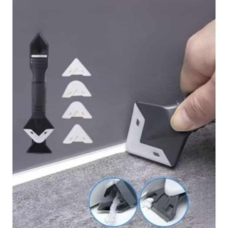 ชุดเครื่องมือยาแนวและปาดซิลิโคน 3in1 มีหัวเปลื่ยน5ชิ้น