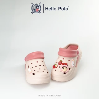 Hello Polo รองเท้ารัดส้นผู้หญิง ดีไซน์เรียบง่าย ดีไซน์ระบายอากาศ พื้นหนา กันลื่น อ่อนนุ่ม วัสดุ EVA น้ำหนักเบา HP8059