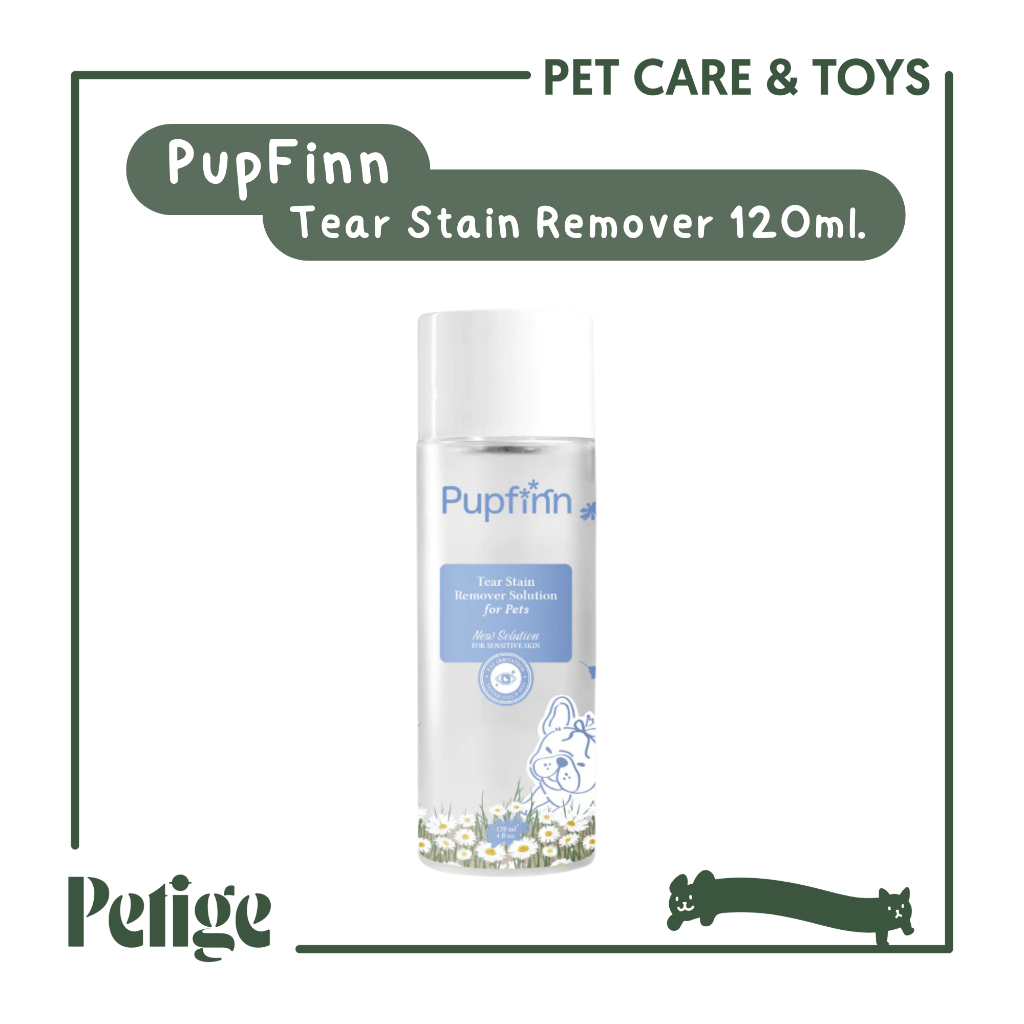 Pupfinn น้ำยาเช็ดคราบน้ำตาสัตว์เลี้ยง สูตรอ่อนโยน ไม่ระคายเคือง