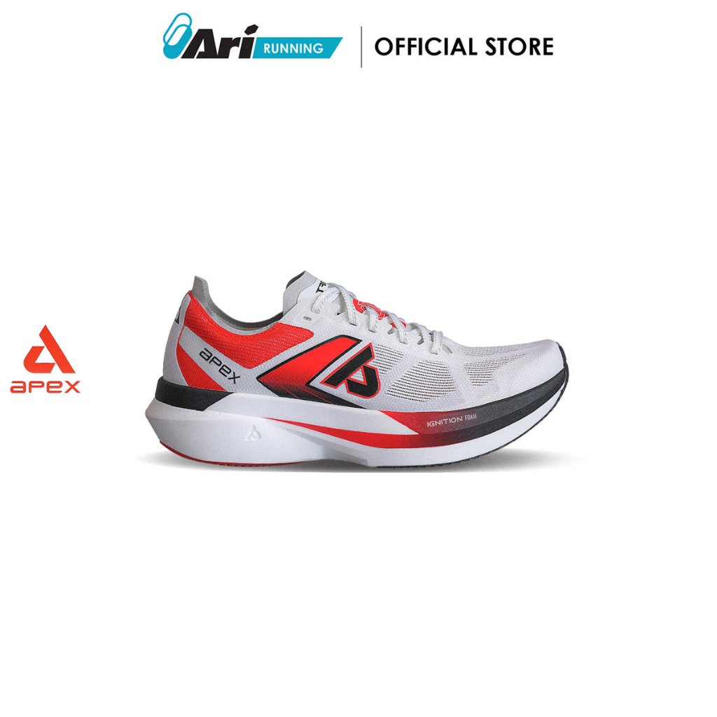 APEX SWIFT 2.0 - WHITE/RED (APF-001-1) รองเท้าวิ่ง APEX SWIFT สีขาว