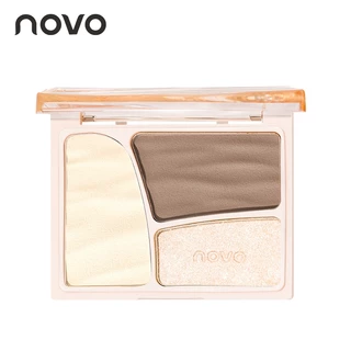 9079 (ใหม่/แท้) NOVO คอนทัวร์เฉดดิ้งและไฮไลท์ บรอนเซอร์ 3 ช่อง เนื้อชิมเมอร์ เนื้อแมท 11g