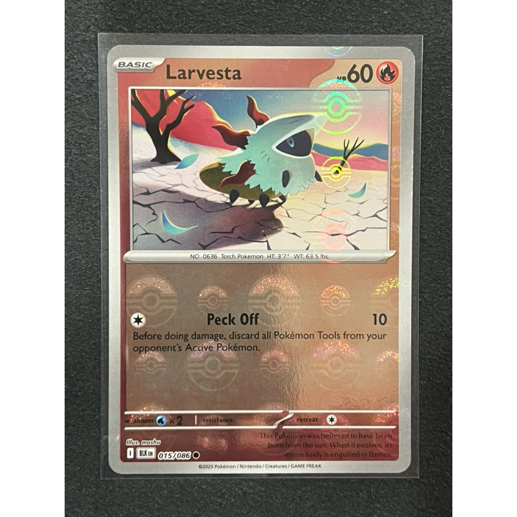 Pokemon card Larvesta-Poke ball