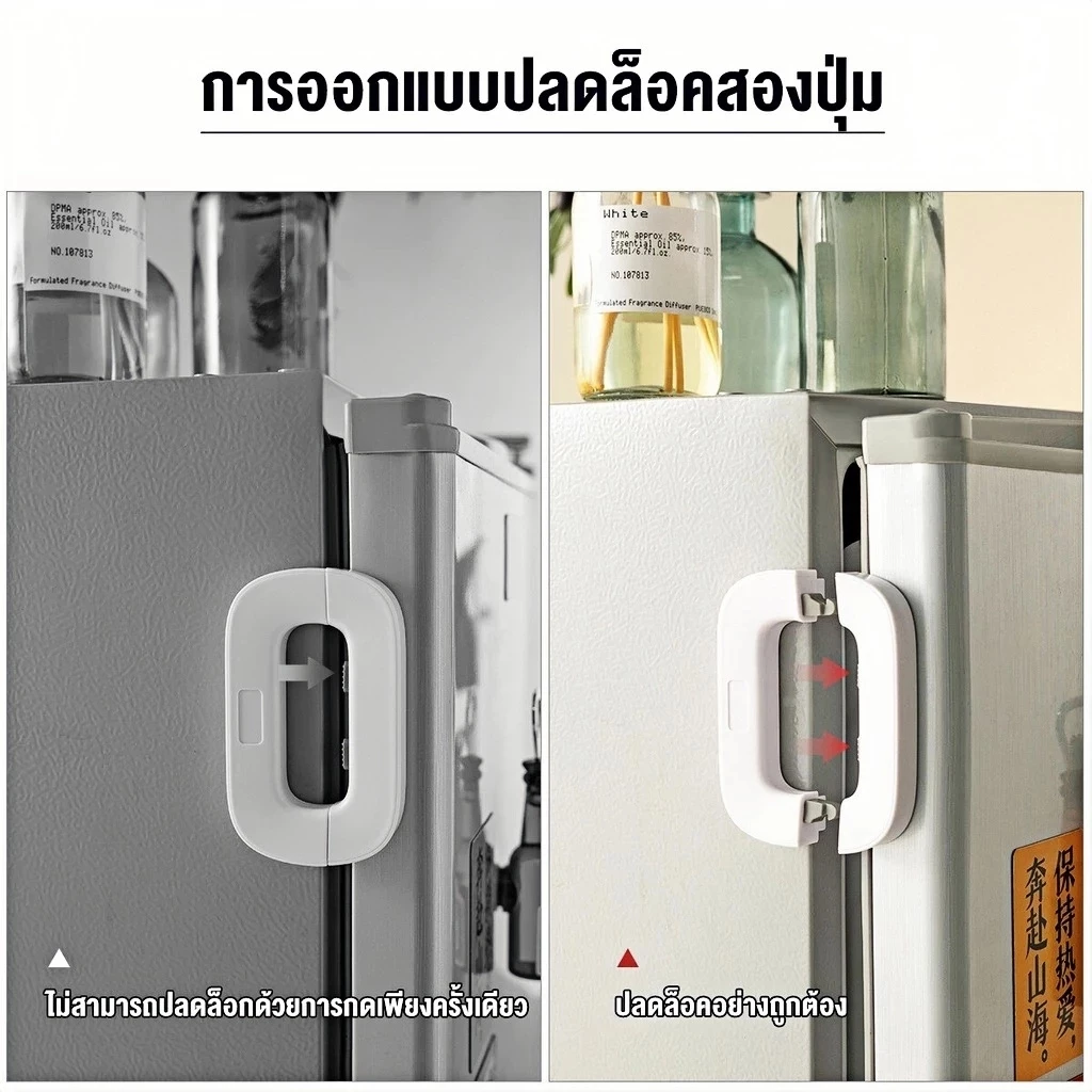 ตัวล็อกตู้เย็นกันเด็กเปิด แบบหัวเข็มขัด ติดแน่น ใช้งานง่าย thumbnail 6