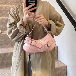 กระเป๋าสะพายเดี่ยว สไตล์ใหม่ เวอร์ชั่นเกาหลี ins แฟชั่น สีทึบ ถุงใต้วงแขน กระเป๋าสวย