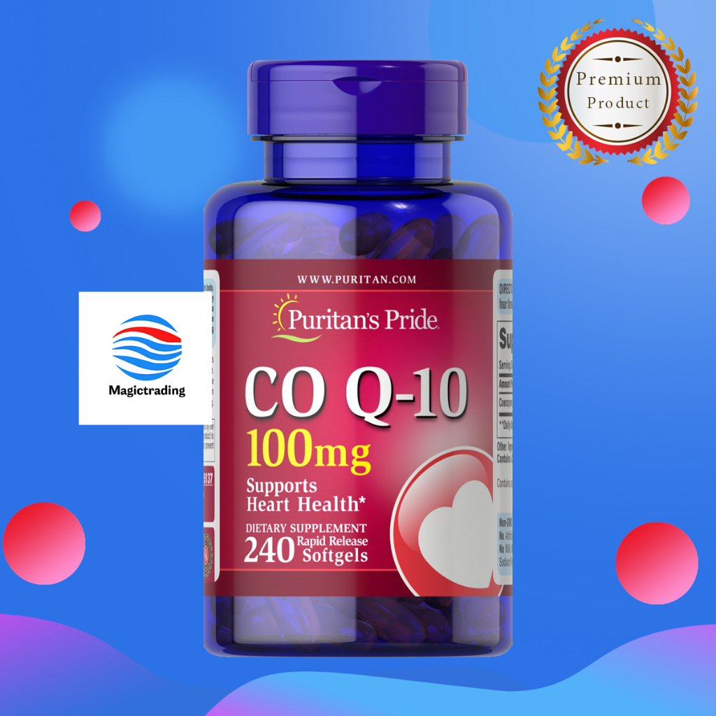 Puritan's Pride Q-SORB™ Co Q-10 100 mg / 240 Rapid Release Softgels