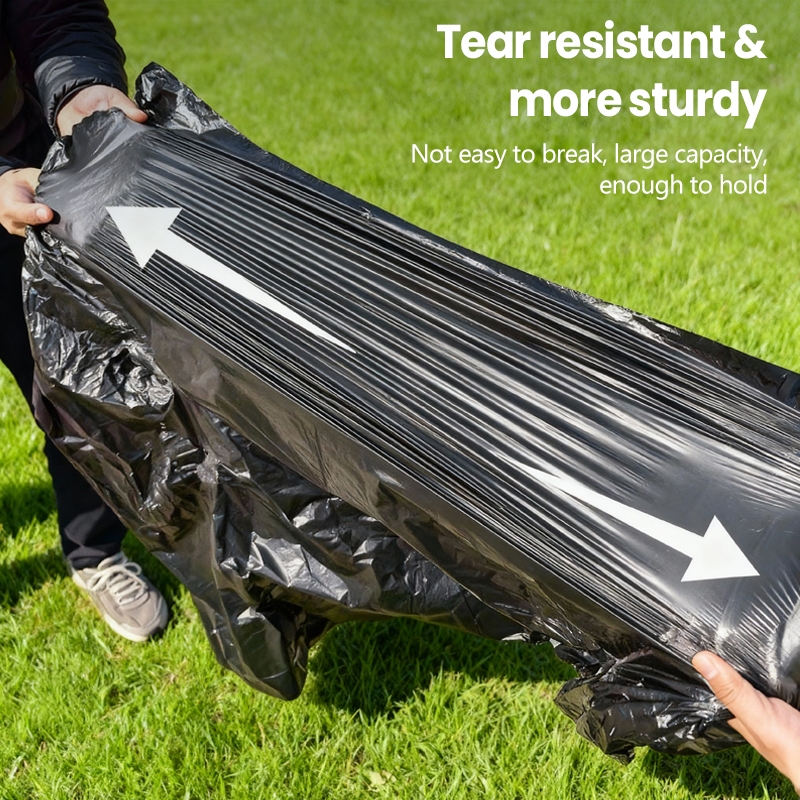 ถุงขยะ 45*50 100ใบหนา ถุงทำความสะอาด ถุงขยะดำ แบบม้วน - รูปที่ 4