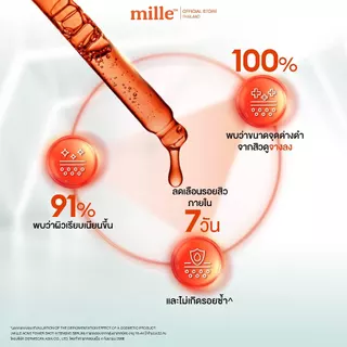 [6 ซอง] MILLE ACNE POWER SHOT INTENSIVE SERUM 10ml. มิลเล่ เซรั่ม