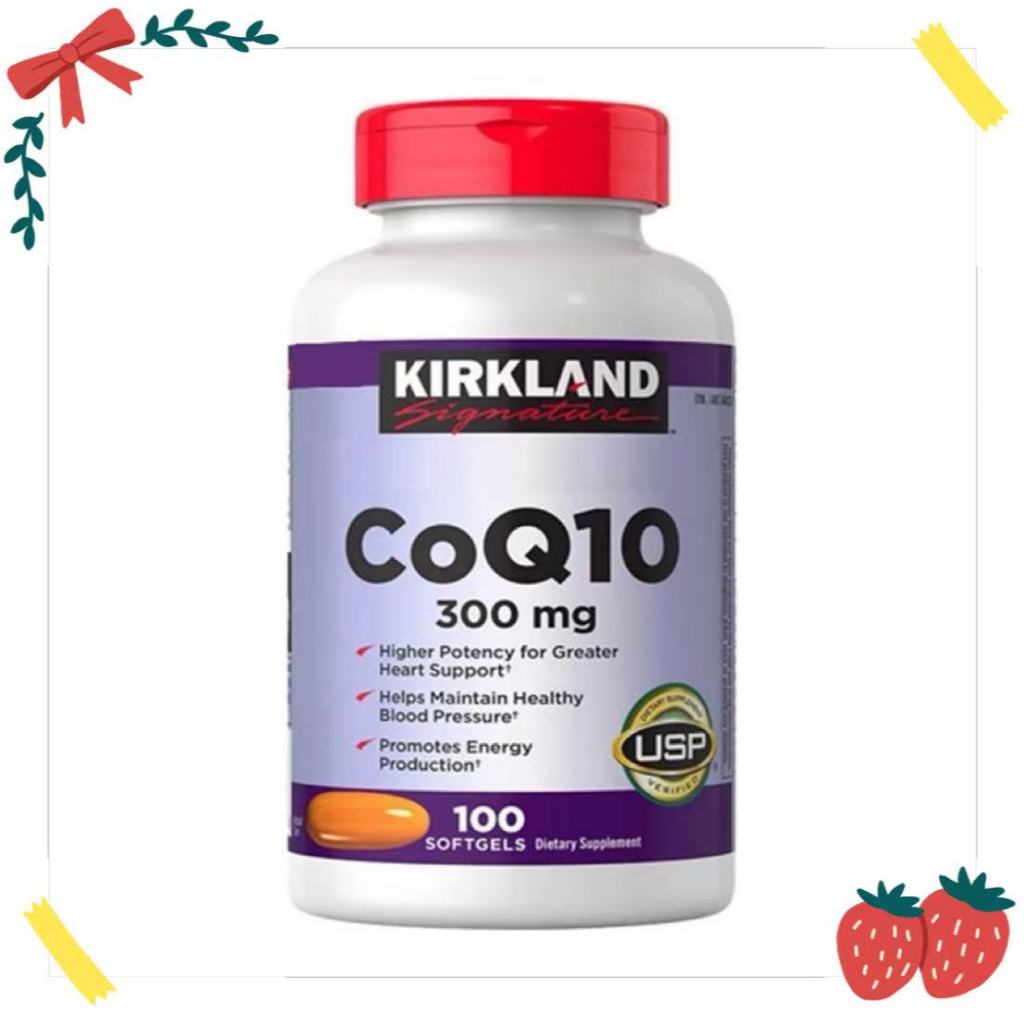 Coenzyme Q10 300mg KirKland CoQ10 300mg คิวเท็น ต้านอนุมูลอิสระ 300mg / 100 Softgels