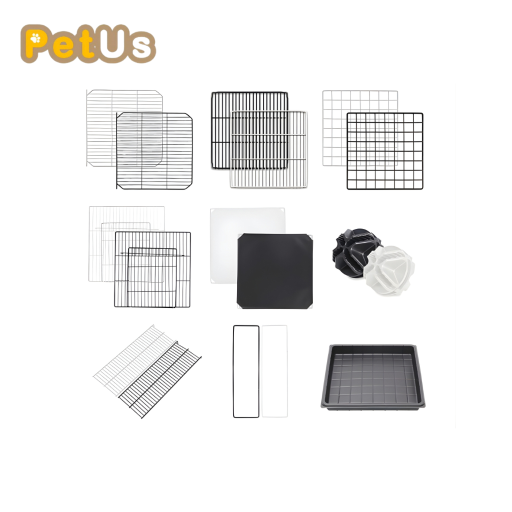 ชิ้นส่วนประกอบคอก DIY แผ่นตะแกรงเหล็ก คอกสุนัข คอกแมว คอกกระต่าย คอก DIY เป็นอุปกรณ์เสริมสำหรับต่อกร