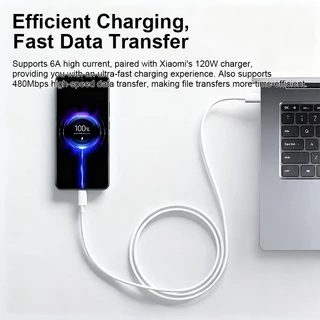 Xiaomi 6A Type-C to Type-C Fast Charging Data Cable 1M สายชาร์จเร็ว 6A