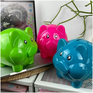 พร้อมส่ง กระปุกออมสิน ออมสินหมู ออมสินเปิดไม่ได้ 🐷🐷 สีทึบ