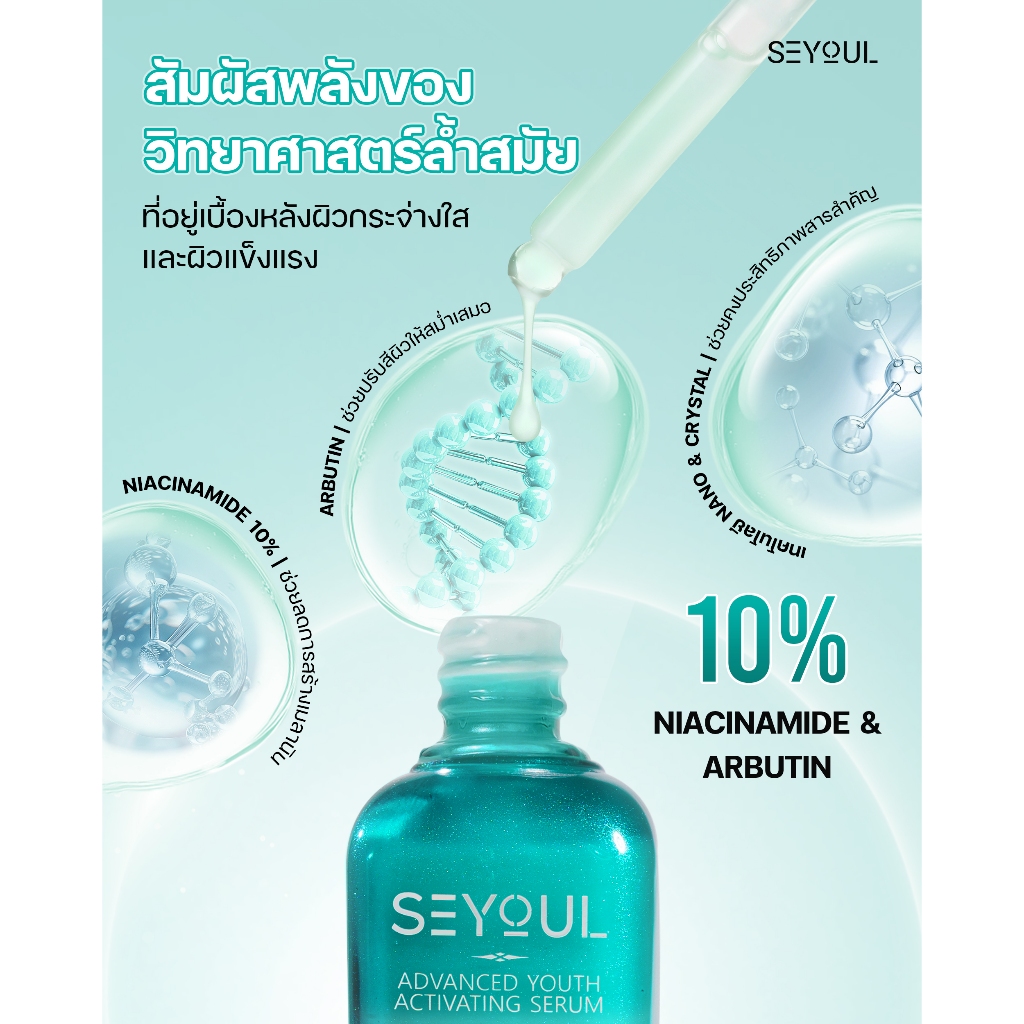 Advanced Youth Activating Serum Seyoul เอสเซ้นส์บำรุงผิว กระ จุดด่างดำ เติมความชุ่มชื้น ฟื้นฟูผิว 50ml รูปที่ 3