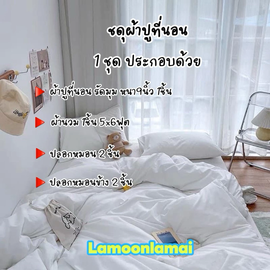ชุดผ้าปูที่นอน พร้อมผ้านวม ครบเซ็ต 6 ชิ้น thumbnail 3