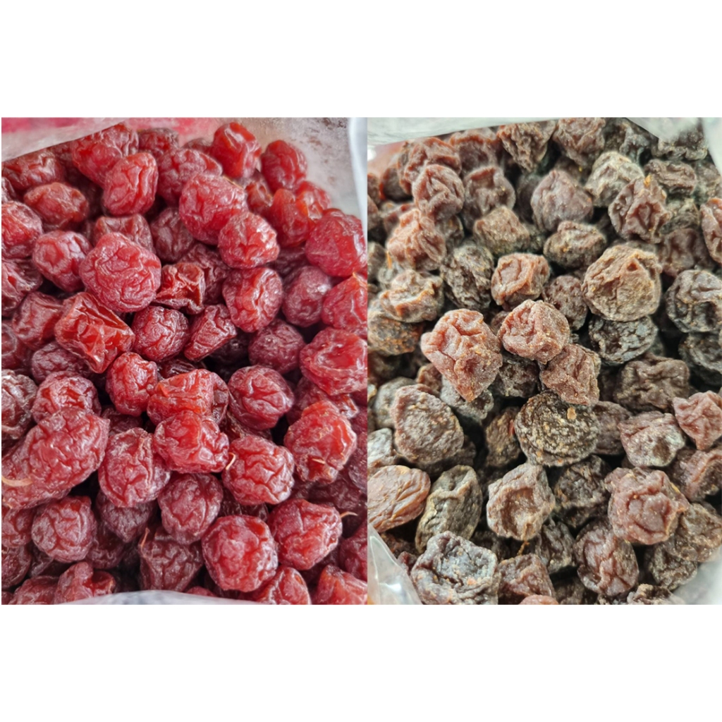 บ๊วยซากุระ (แดงและดำ) ขนาด 500 กรัม และ 1 กก. รสเปรี้ยวหวาน เค็ม บ๊วยเปรี้ยวหวาน บ๊วยเค็ม