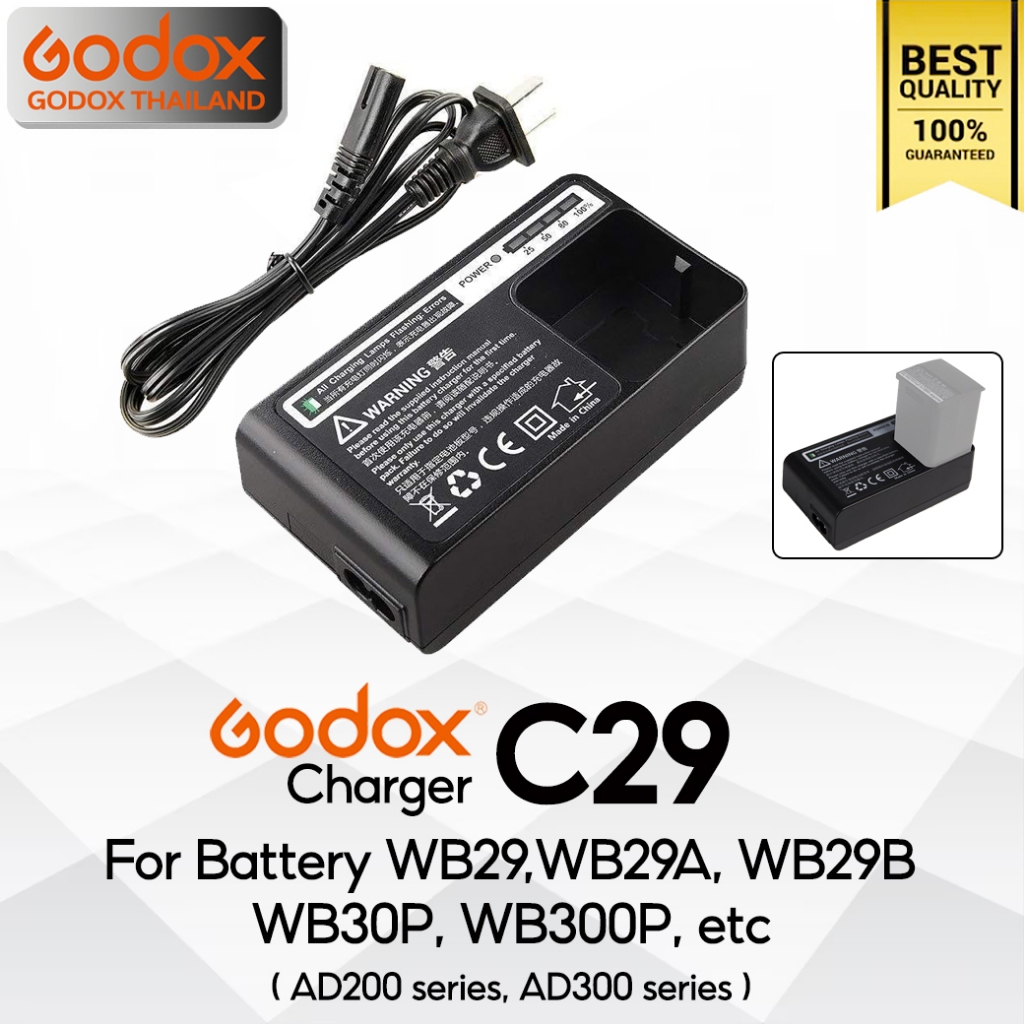 Godox Charger C29 For WB29, WB29A, WB29B, WB30P, WB300P, etc ( AD200, AD200Pro, AD200ProII, AD300Pro