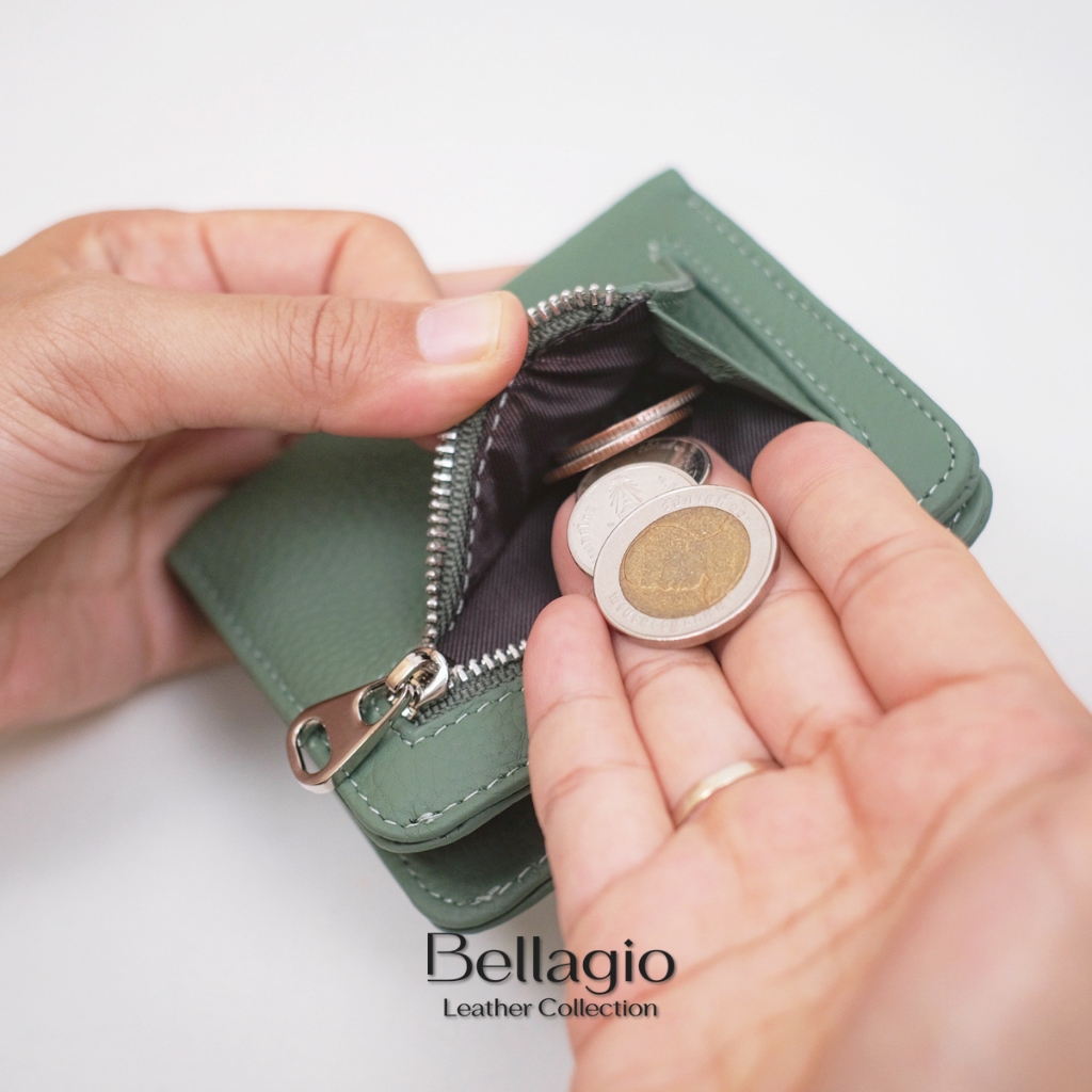 Bellagio รุ่น Abbie Wallet กระเป๋าสตางค์หนังวัวแท้พรีเมียม สไตล์มินิมอล (กระดุมแม่เหล็ก) รูปที่ 7