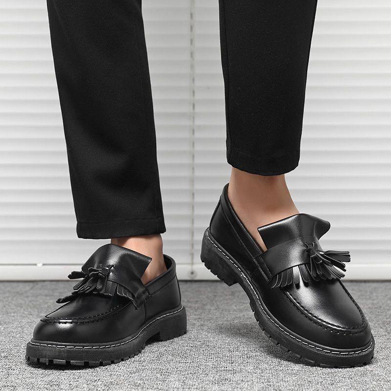 ✨จัดส่งที่รวดเร็ว✨สําหรับผู้ชาย คุณภาพ ดี สบาย ระบายอากาศได้  Loafer รองเท้าหนัง#XP187