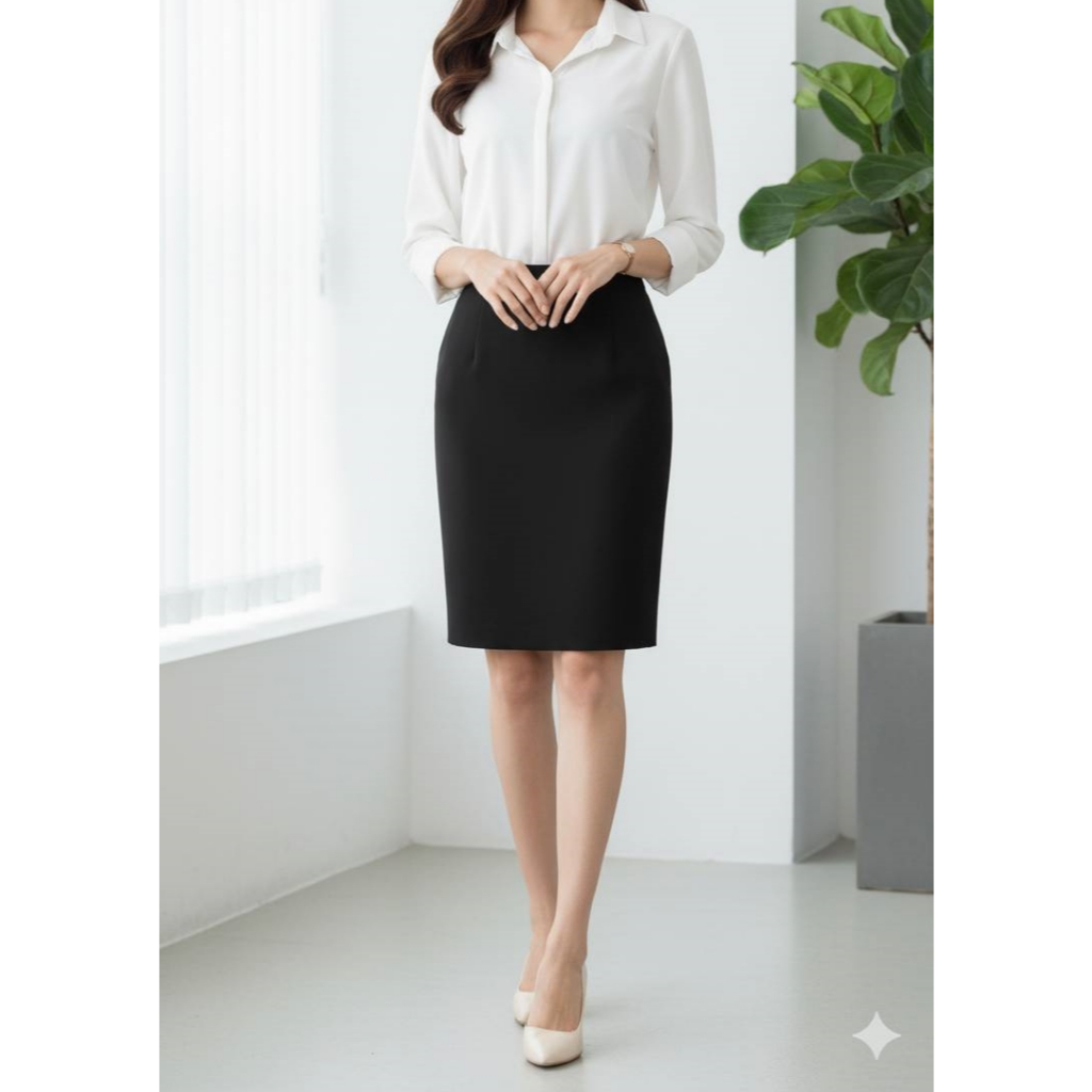 กระโปรงทำงาน ทรงตรง รหัส 007-240