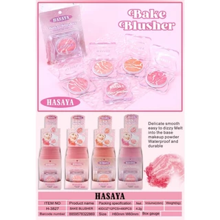 HASAYA Sweet Color Bake Blusher ไฮไลท์บลัชออน เนื้อคุ้กกี้ ผิวโกลว์ดูสดใส no.H3827