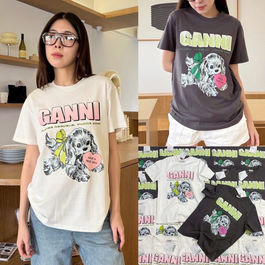 🍊 VL เสื้อยืด สกรีนลายน้องหมา น่ารักมากๆ ผ้าดีค่า