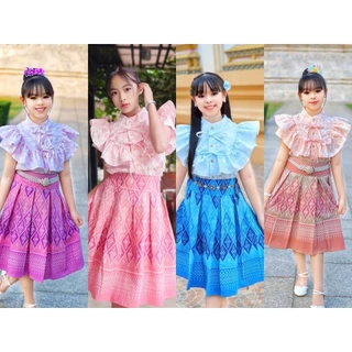 ชุดไทยเด็กโตอกใหญ่สุด38นิ้วเด็ก8-15ปี✅พร้อมส่ง(EB)