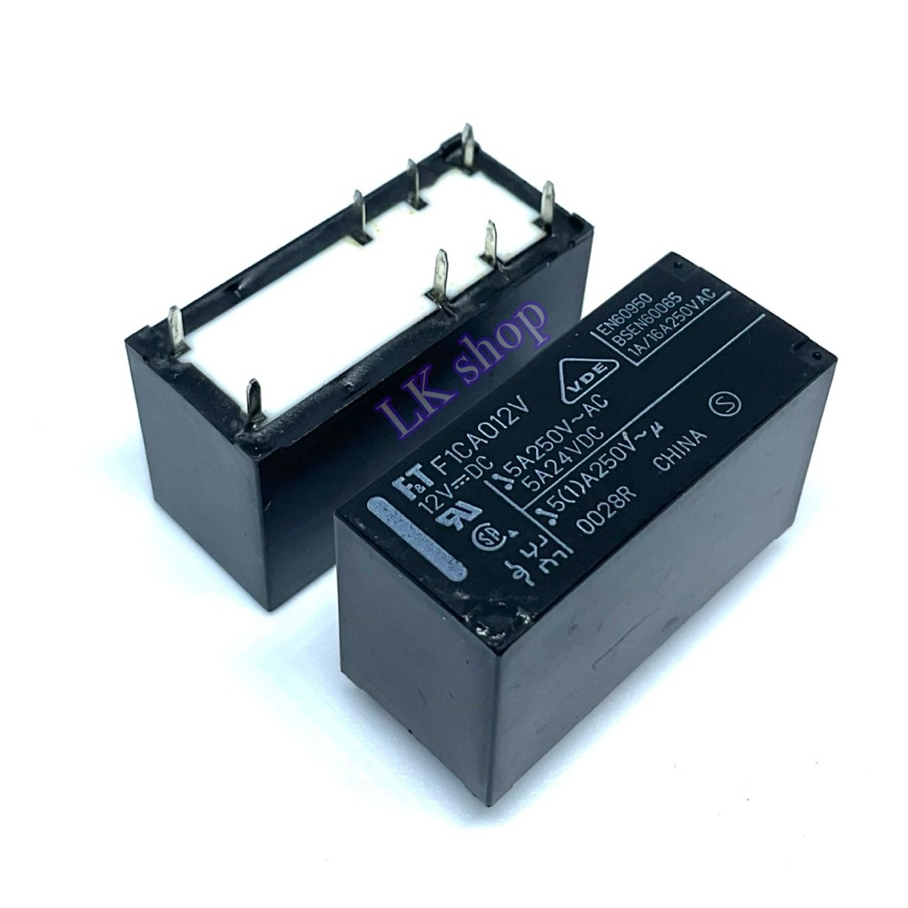 รีเลย์ F1CA012V  12VDC 8ขา 2คอนแทค 5แอมป์ สินค้าพร้อมส่ง ออกบิลได้