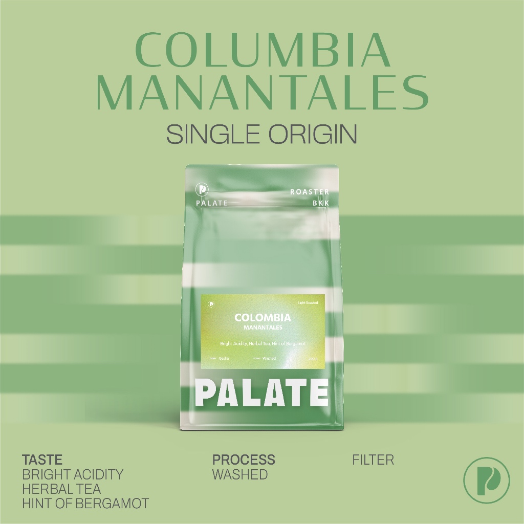 เมล็ดกาแฟคั่วอ่อน Exclusive Coffee COLOMBIA MANANTALES : GESHA : WASHED 200 G เหมาะสำหรับ Filter