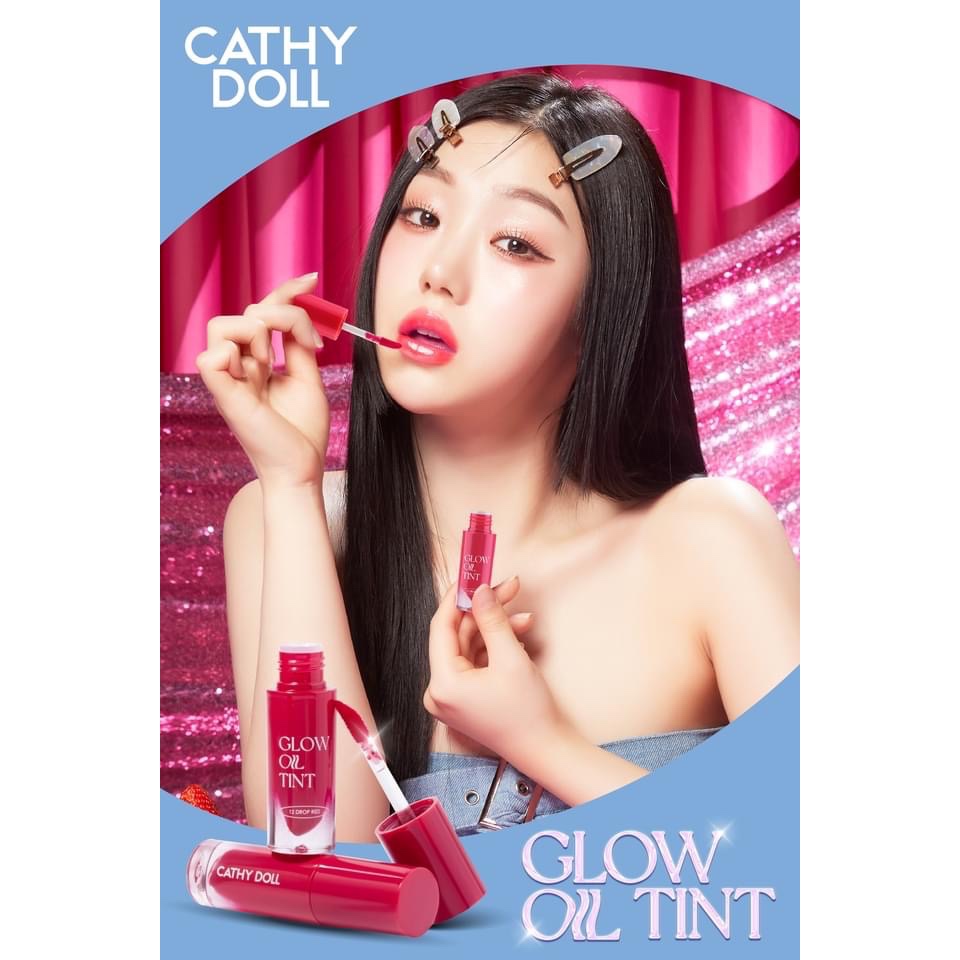 Cathy Doll Glow Oil Tint 2.4g เคที่ดอลล์ โกลว์ออยล์ทินท์ ทินท์ออยล์ บำรุงปาก สีชัด กลบสีปากคล้ำ ชุ่มชื้น ติดทน ราคา ถูกที่สุด ดีลบีเคเค