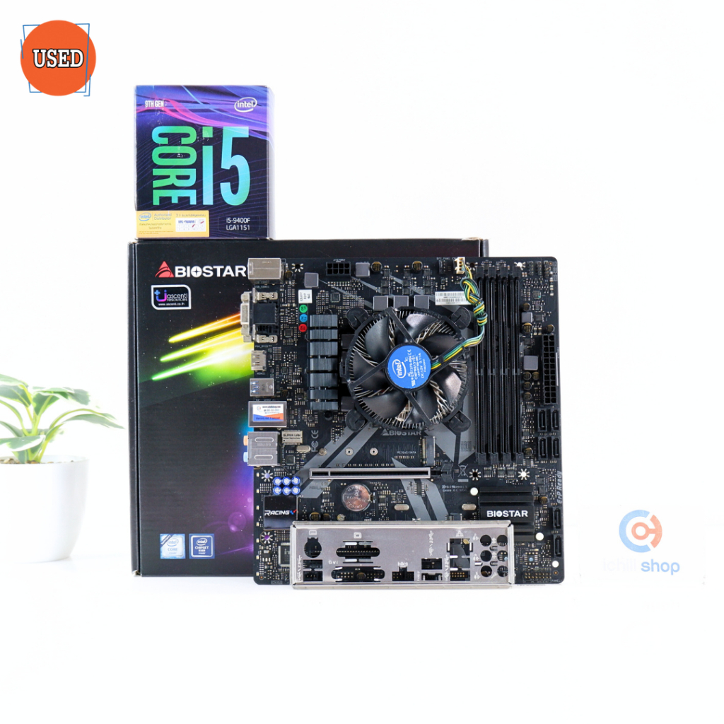 ชุดซีพียูพร้อมเมนบอร์ด CPU: INTEL CORE I5-9400F + MB: BIOSTAR B360GT3S P16630