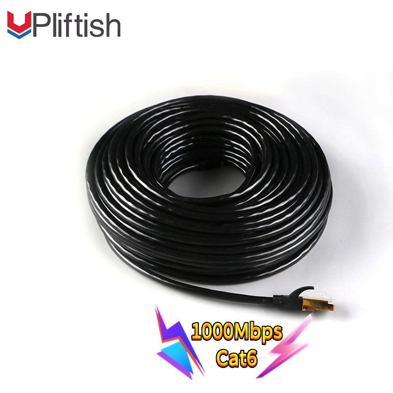 Upliftish สาย LAN เคลือบทอง CAT6 1000Mbps สาย UTP Gigabit Ethernet สาย RJ45 10/15/20/30/40/50/60/70/80/100M
