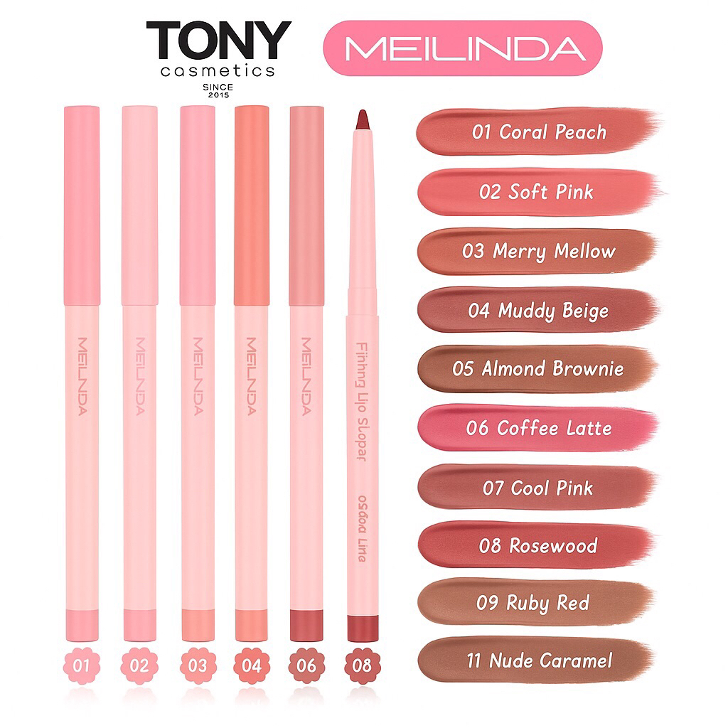 MEILINDA Fitting Lip Shaper เมลินดา ฟิตติ้งลิป เชฟเปอร์ ลิปไลน์เนอร์ เนื้อเนียนนุ่ม  MC2074