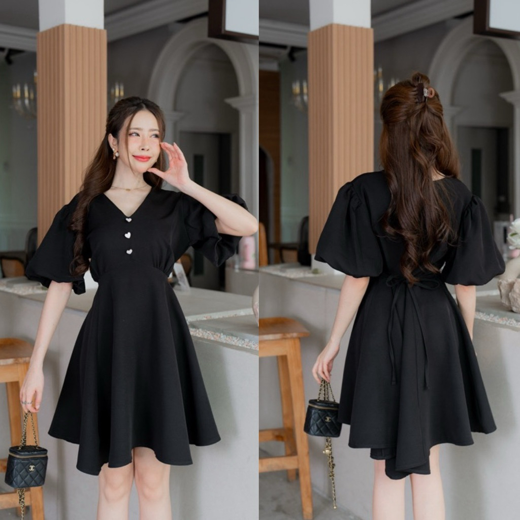 เดรสเจ้าหญิงแขนบอลลูนModish