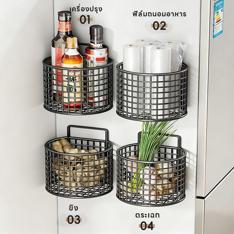 ห้องครัวเก็บข้อมูลวงกลมชั้นวางห้องน้ำติดผนังเก็บข้อมูลมัลติฟังก์ชั่นโดยไม่ต้องเจาะรู - 3