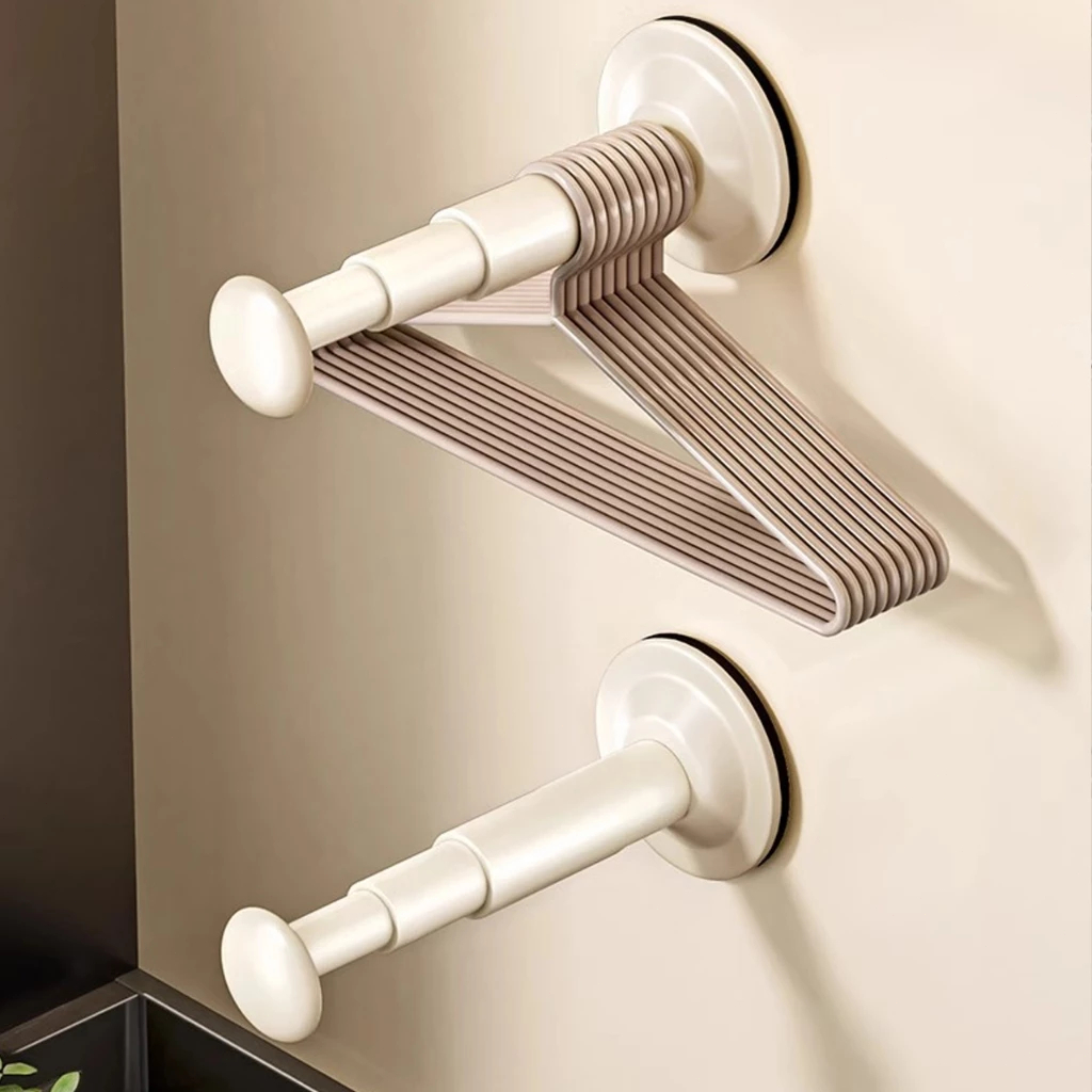 Novvia ที่เก็บไม้แขวน ที่จัดระเบียบไม้แขวนเสื้อ แบบสูญญากาศ ติดซ้ำได้ ไม่ต้องเจาะผนัง ติดตั้งง่าย จัดระเบียบไม้แขวนเสื้อ - รูปที่ 4