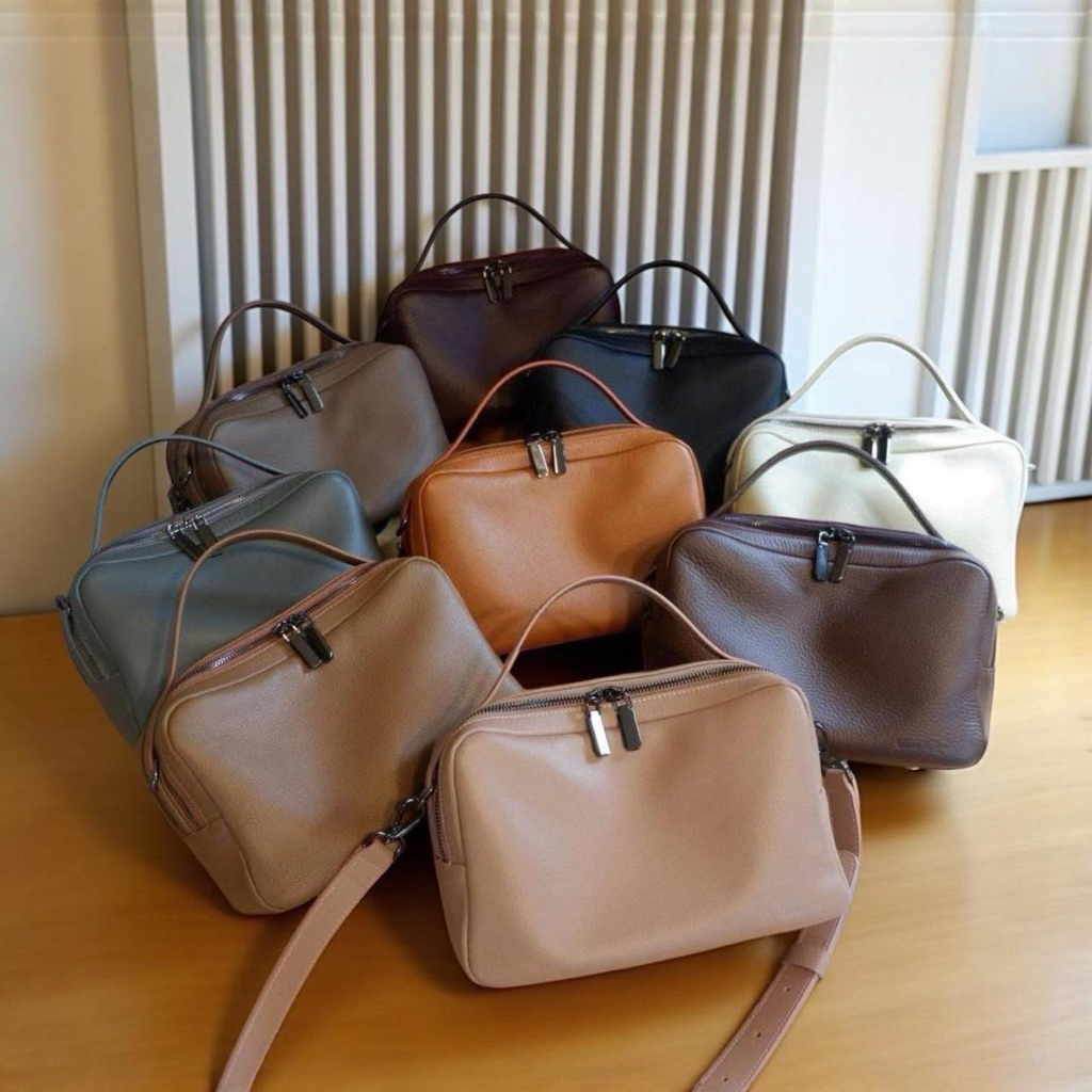 รุ่นVan หนังวัวแท้ งานไทย Enne Bags 3ช่องการใช้งาน #madeinthailand🇹🇭