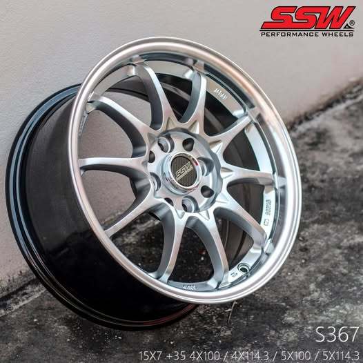 ล้อแม็ก SSW CE28 4รู100/114.3 สีไฮเปอร์ กว้าง7 ขอบ15นิ้ว(ราคา4วง)